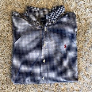 Ralph Lauren navy checked button down XL/17.5